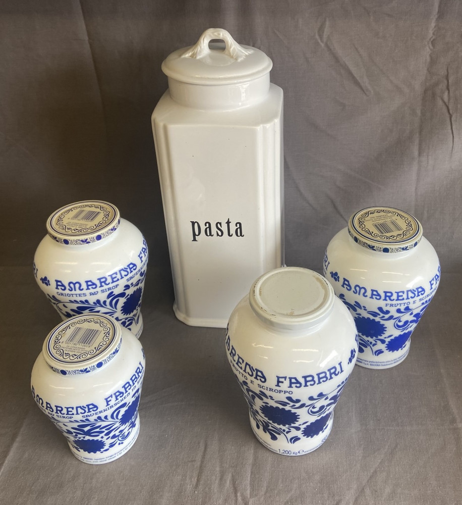 Pasta Jar and Italian Grape jars with lids