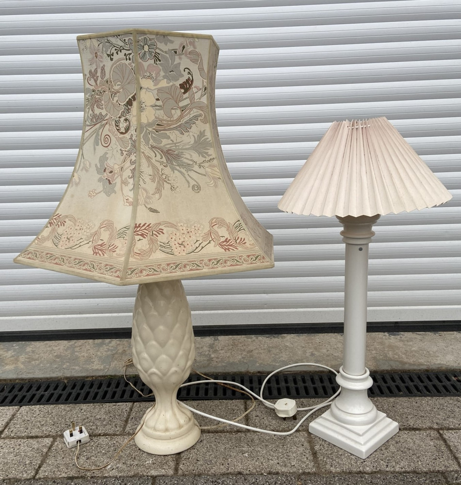 2 Very large lamps with shades