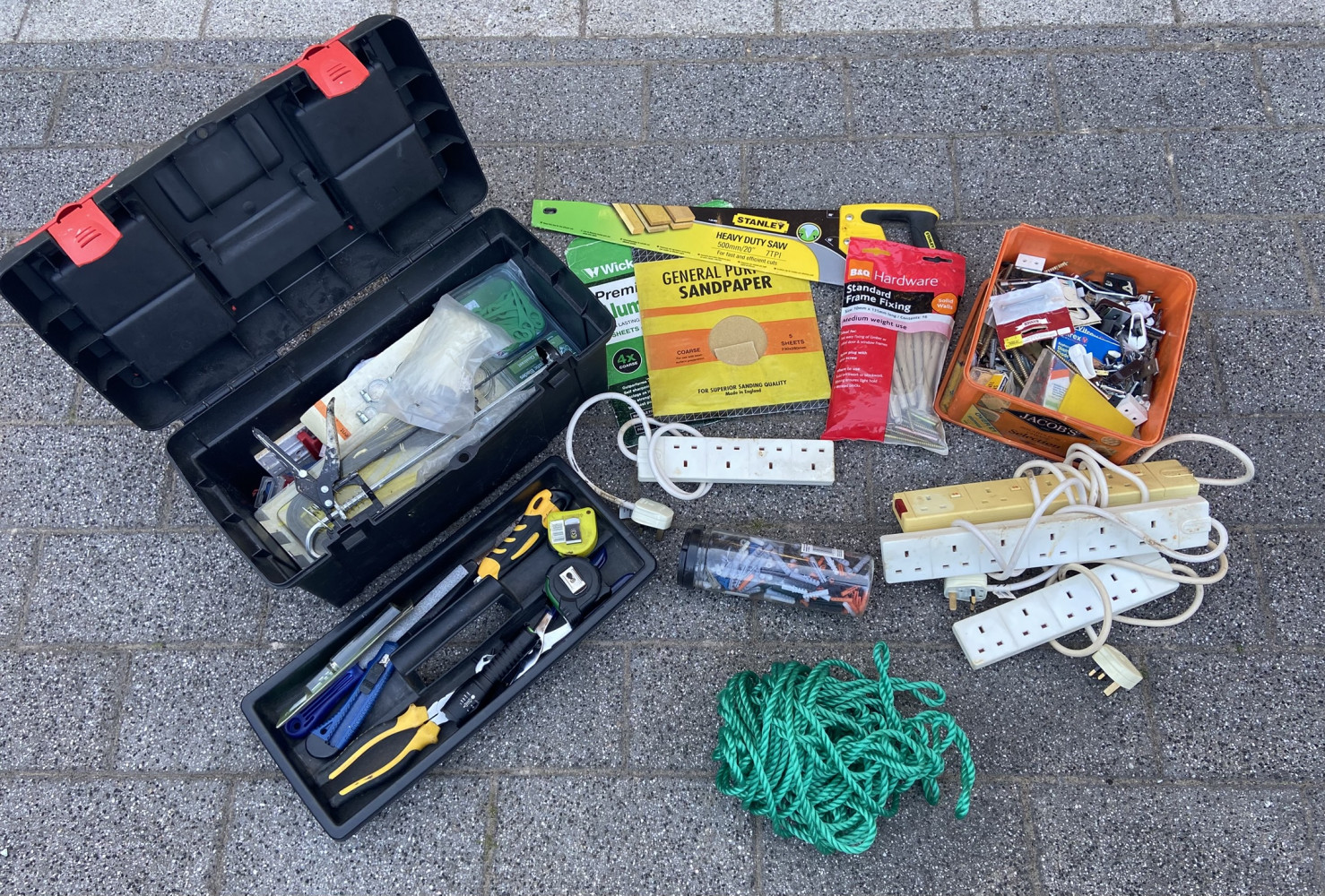 Tool box, fixings and other garage sundries
