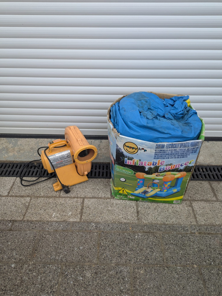Bouncy castle and blower