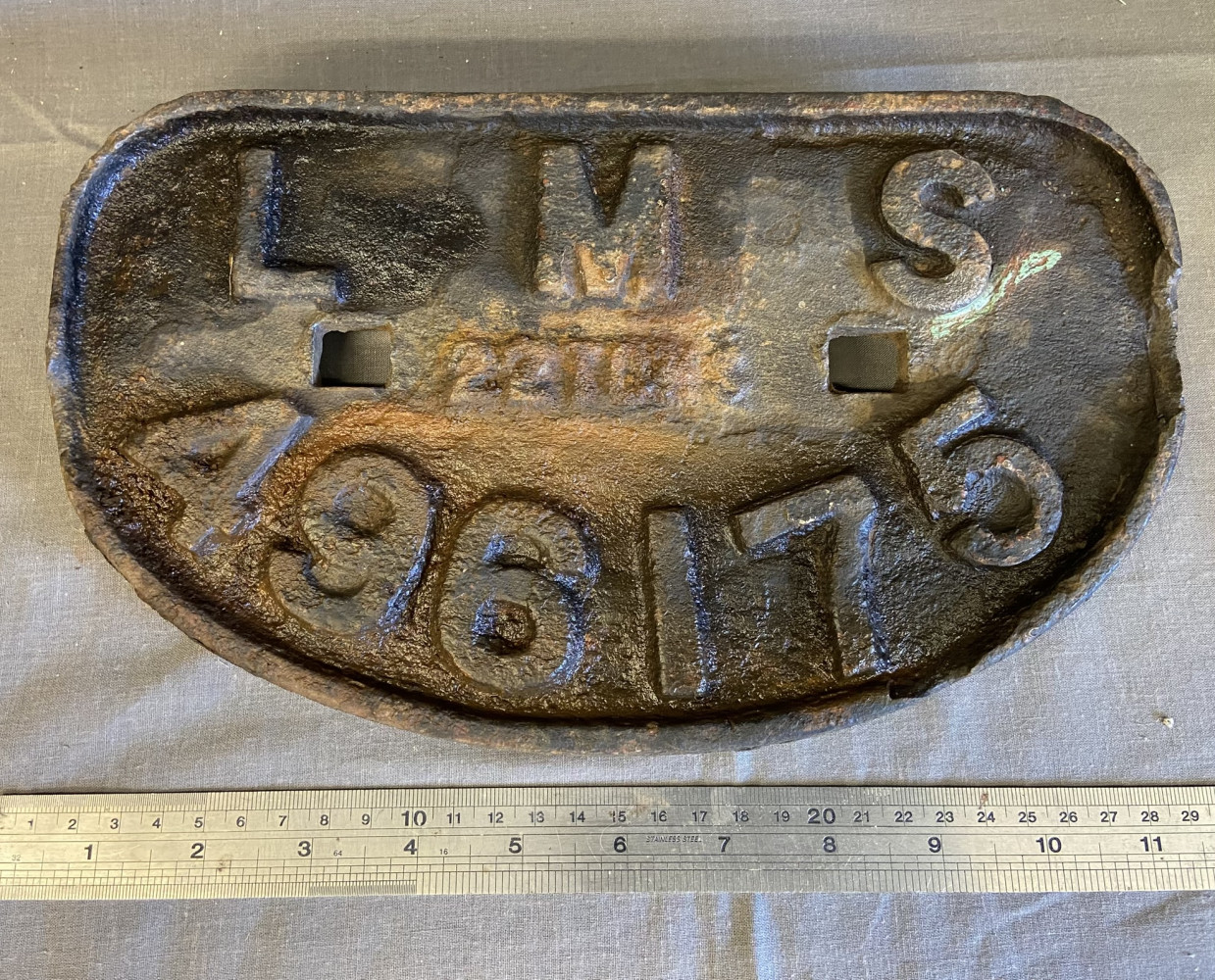 Original Train Cast Iron Train Works plate