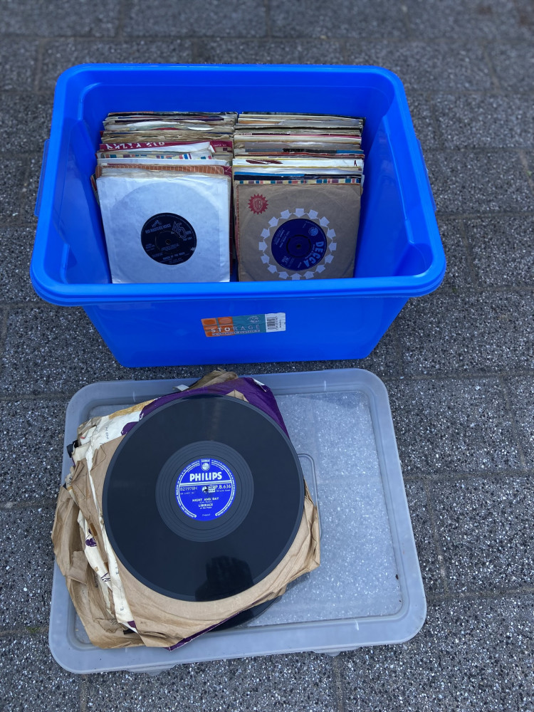 Box of Records and old LPs