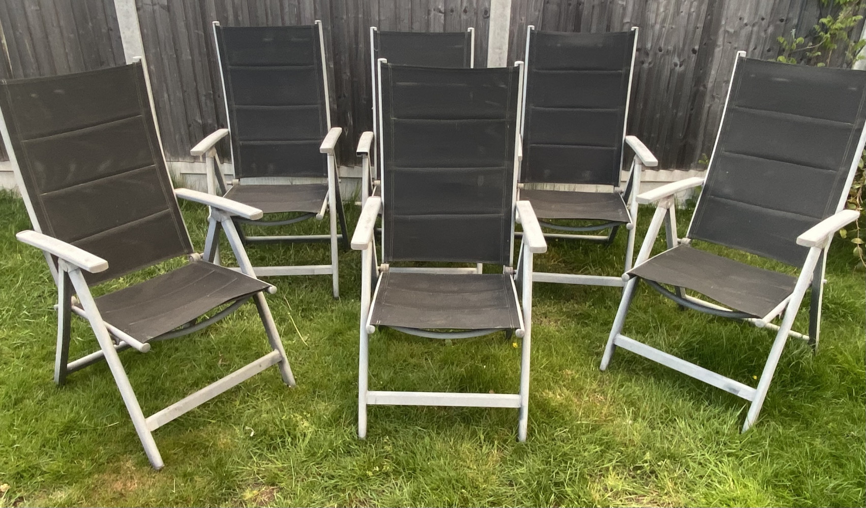 6 Folding Garden Chairs