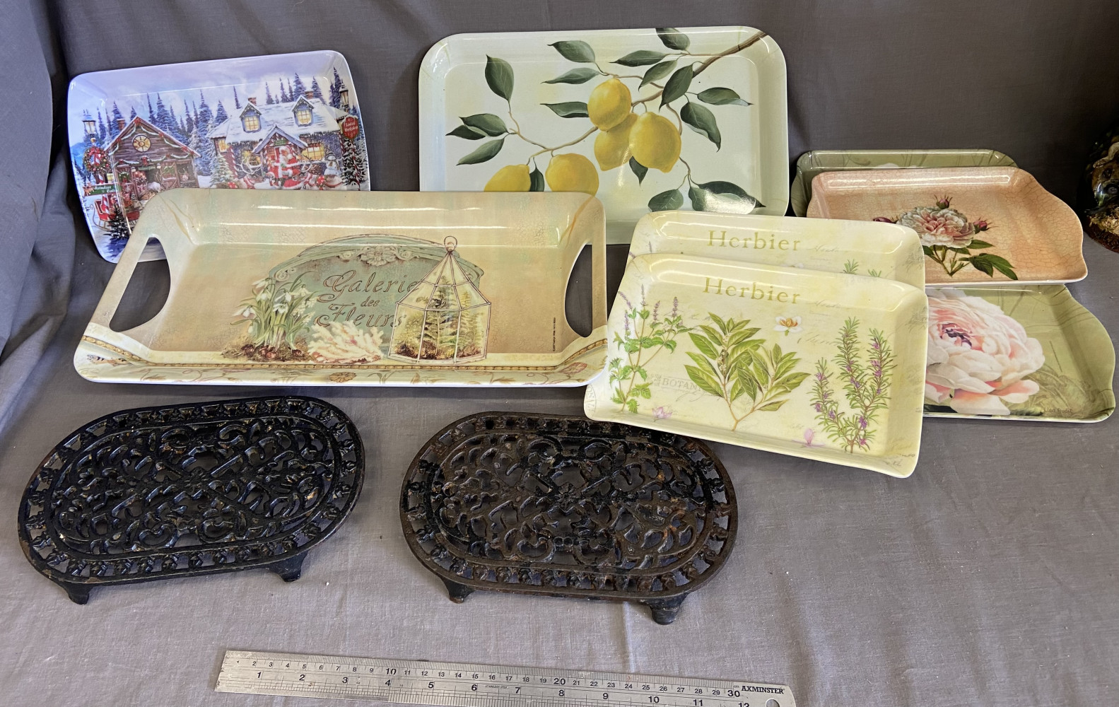 Kitchen Trays and metal stands