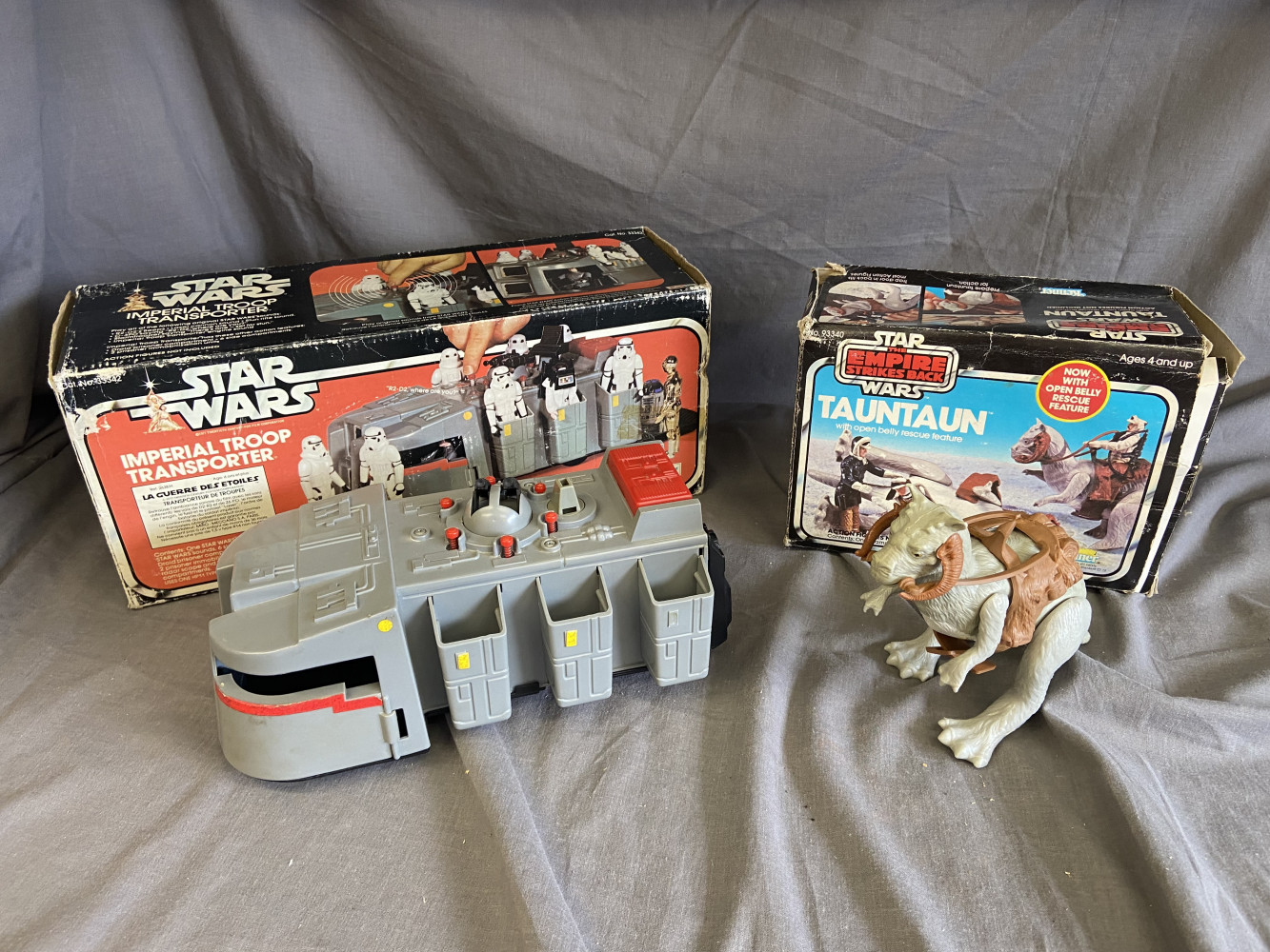 Original Star Wars Toys, Imperial Troop Transporter and a Tauntaun