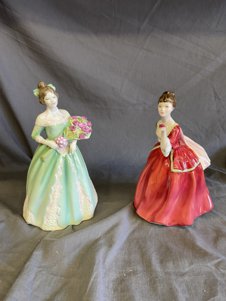 Royal Doulton ladies, Happy Birthday and Flower of love