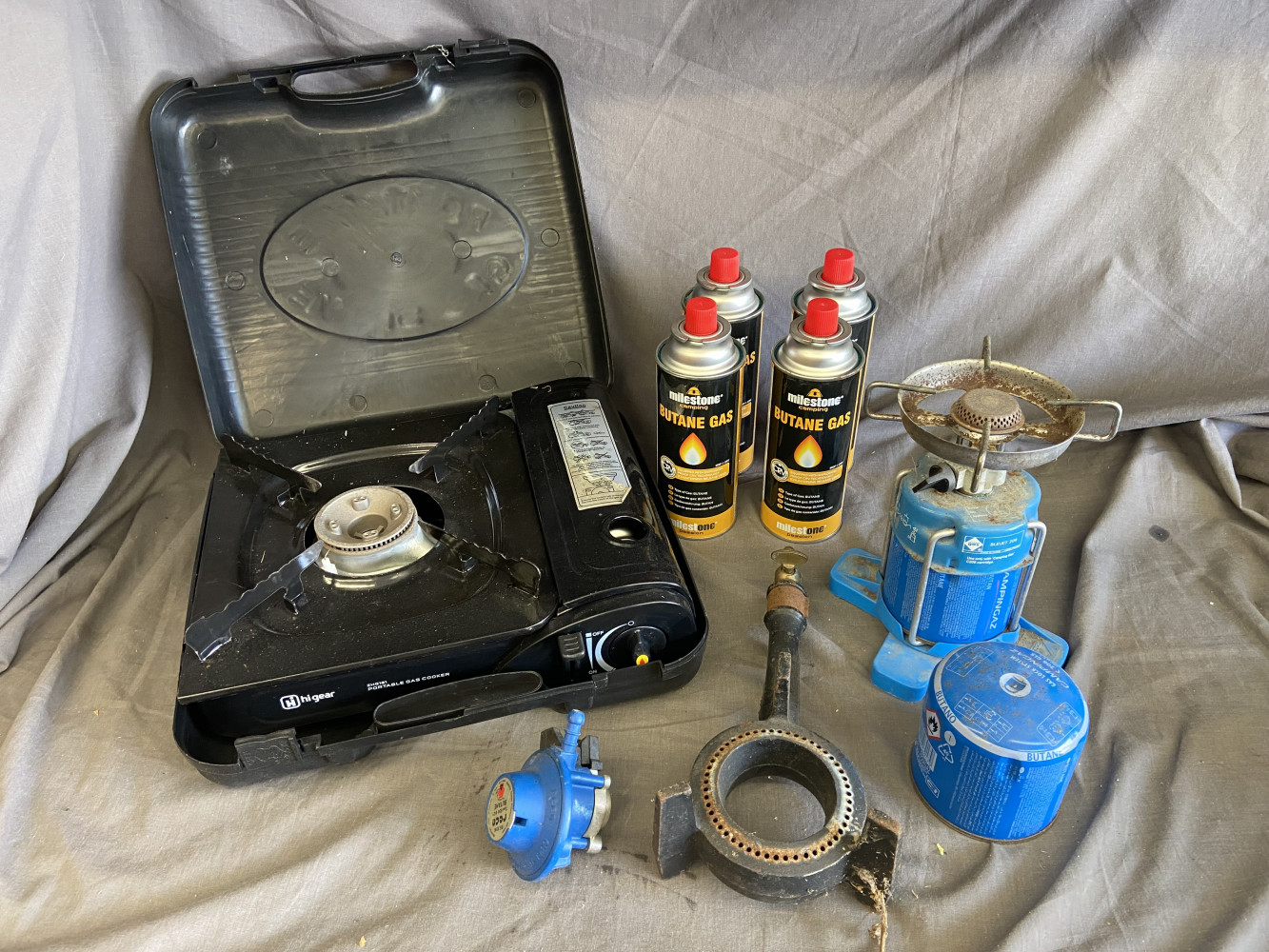 Camping gas stoves and gas