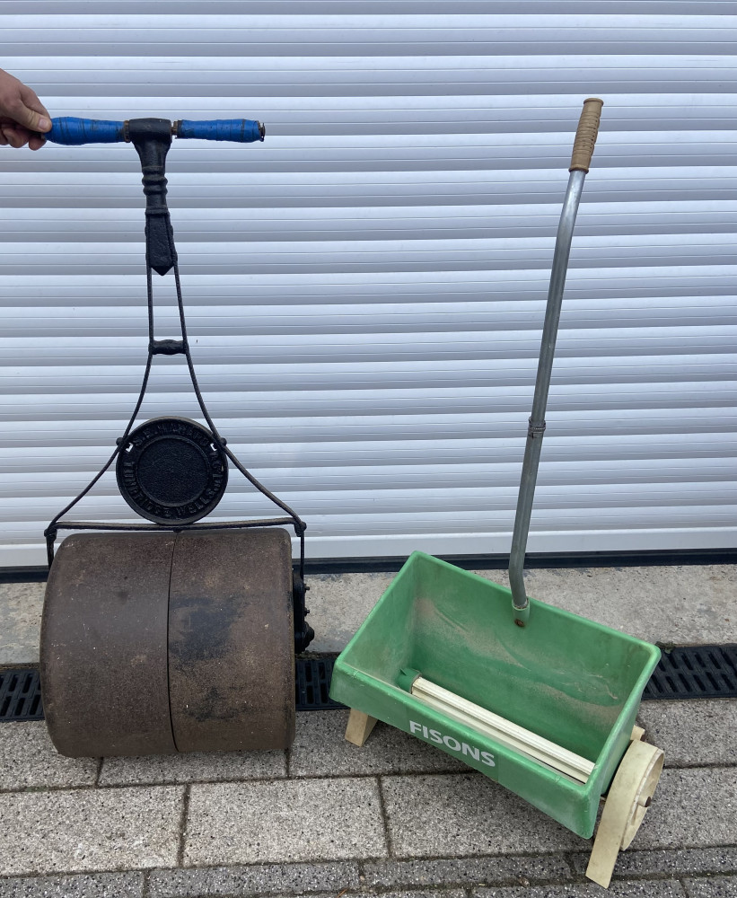 Vintage Garden Roller and lawn Spreader