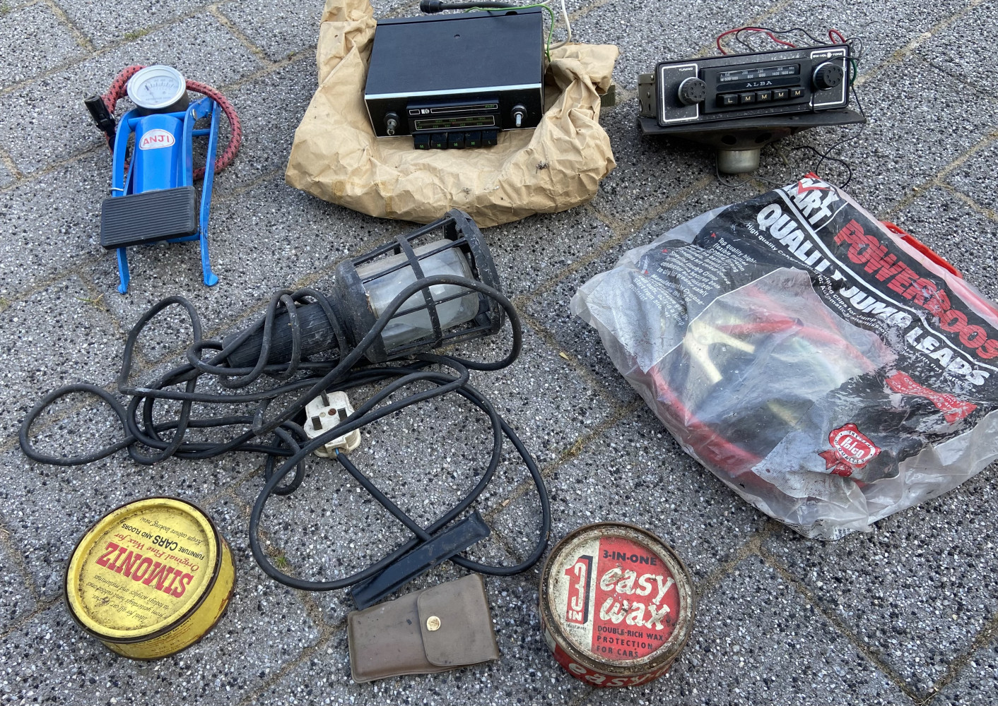 Vintage garage items, inc old car radios