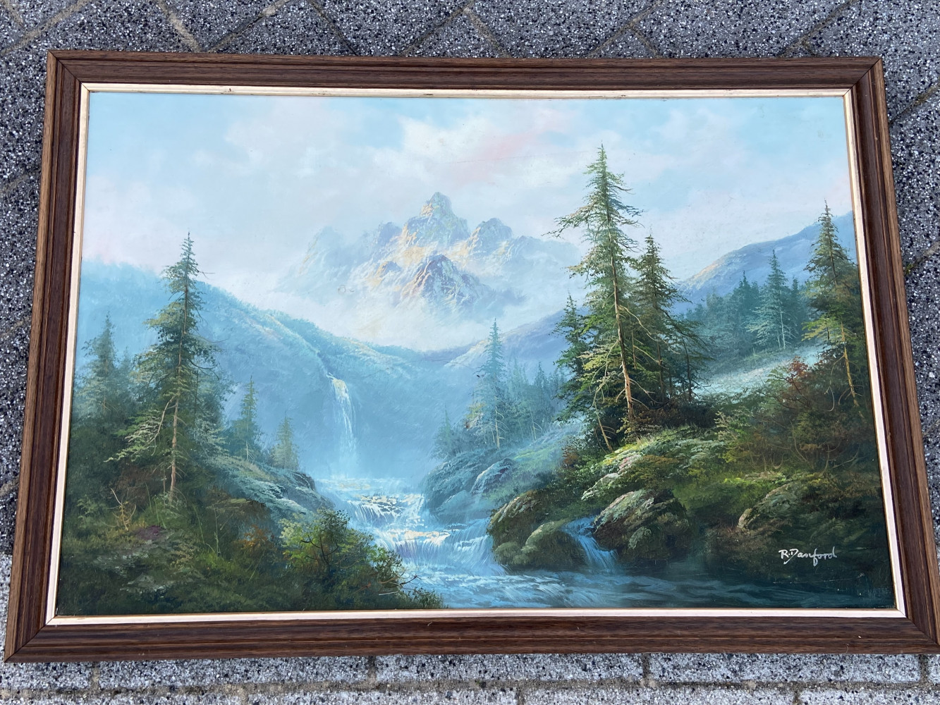 Large signed painting on canvas