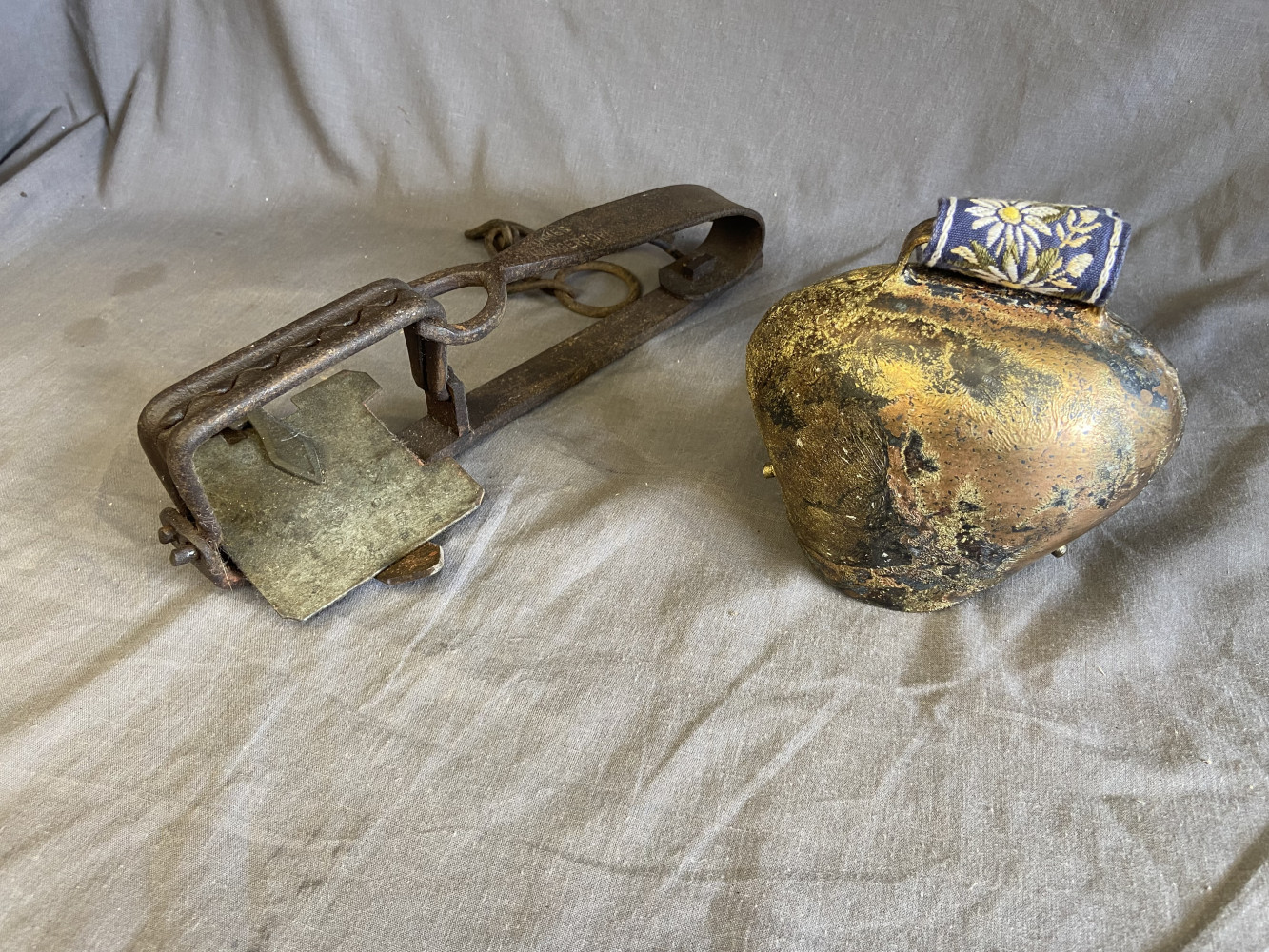 Gin Trap and cow bell