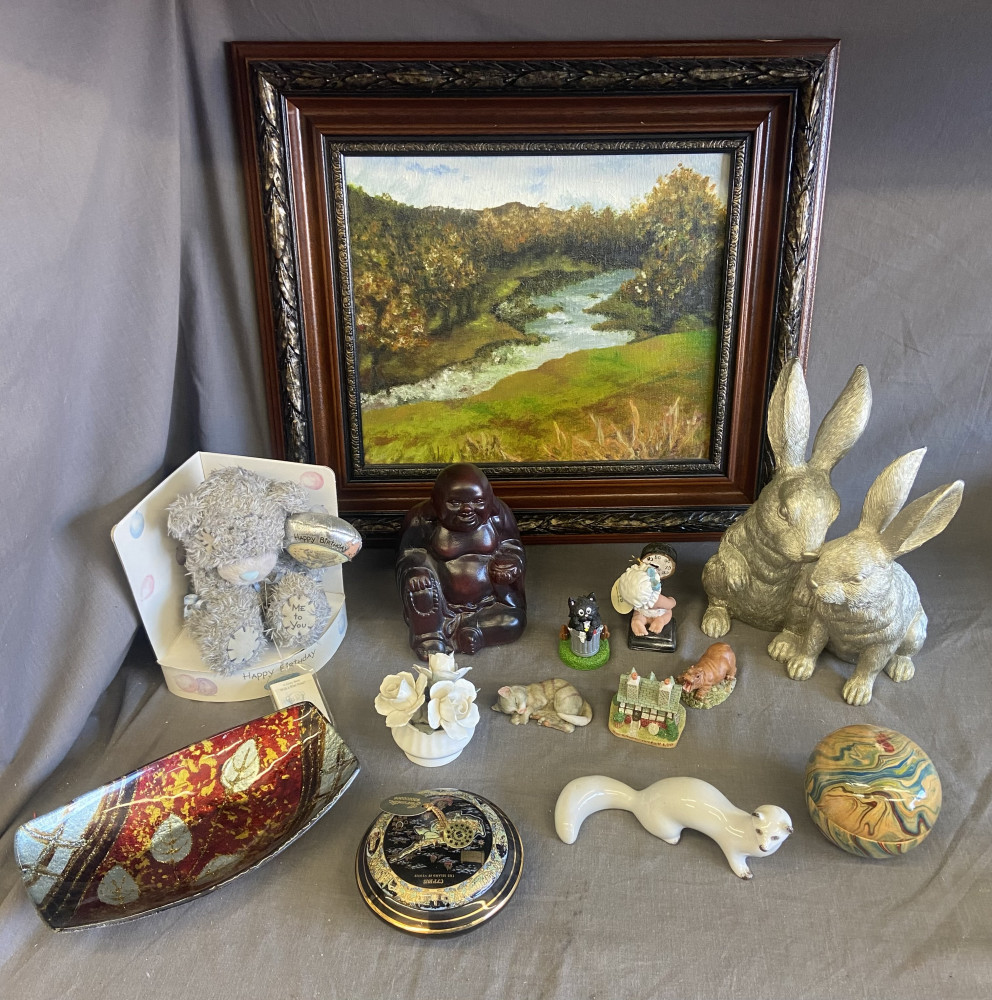 USSR marked Ferret, picture, buddha and other figures