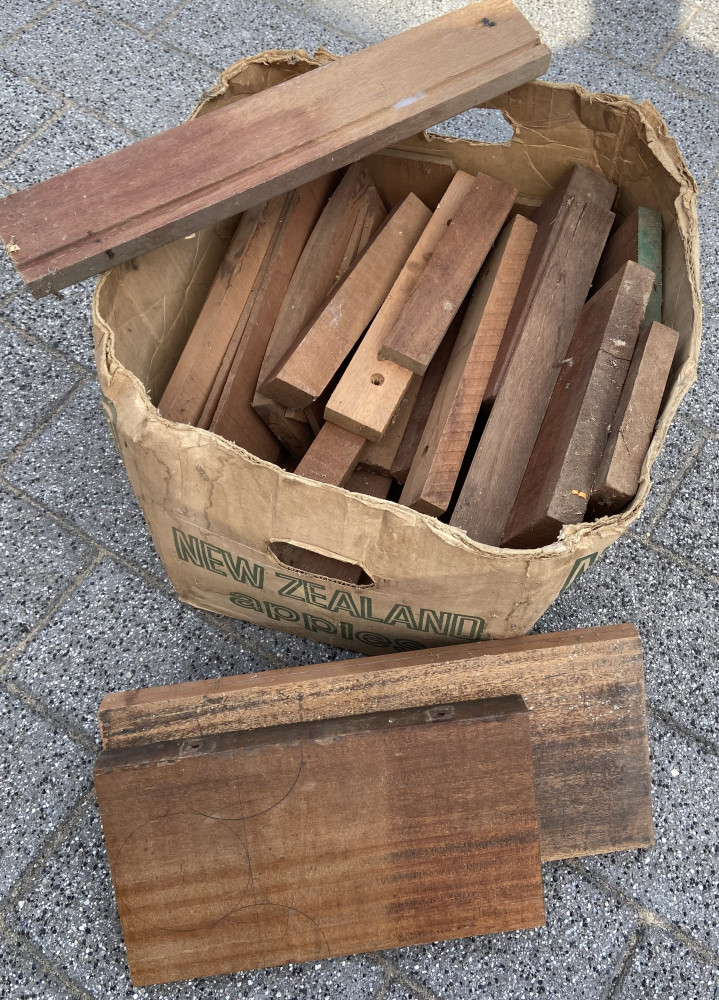 Box of Mahogany and other hard woods