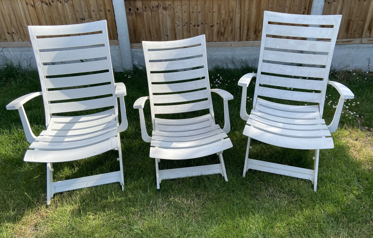 3 Garden adjustable Chairs
