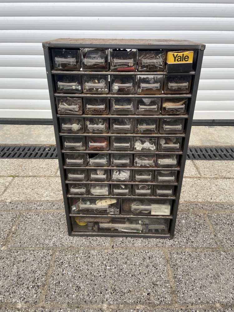 Garage organiser full of useful bits and pieces